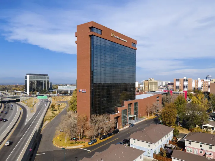 Aerial photo of the IRC in Denver office building