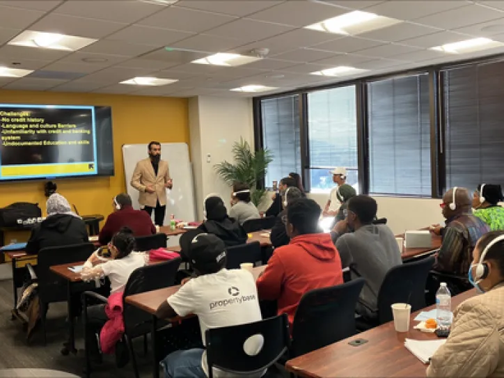 Clients attending a class