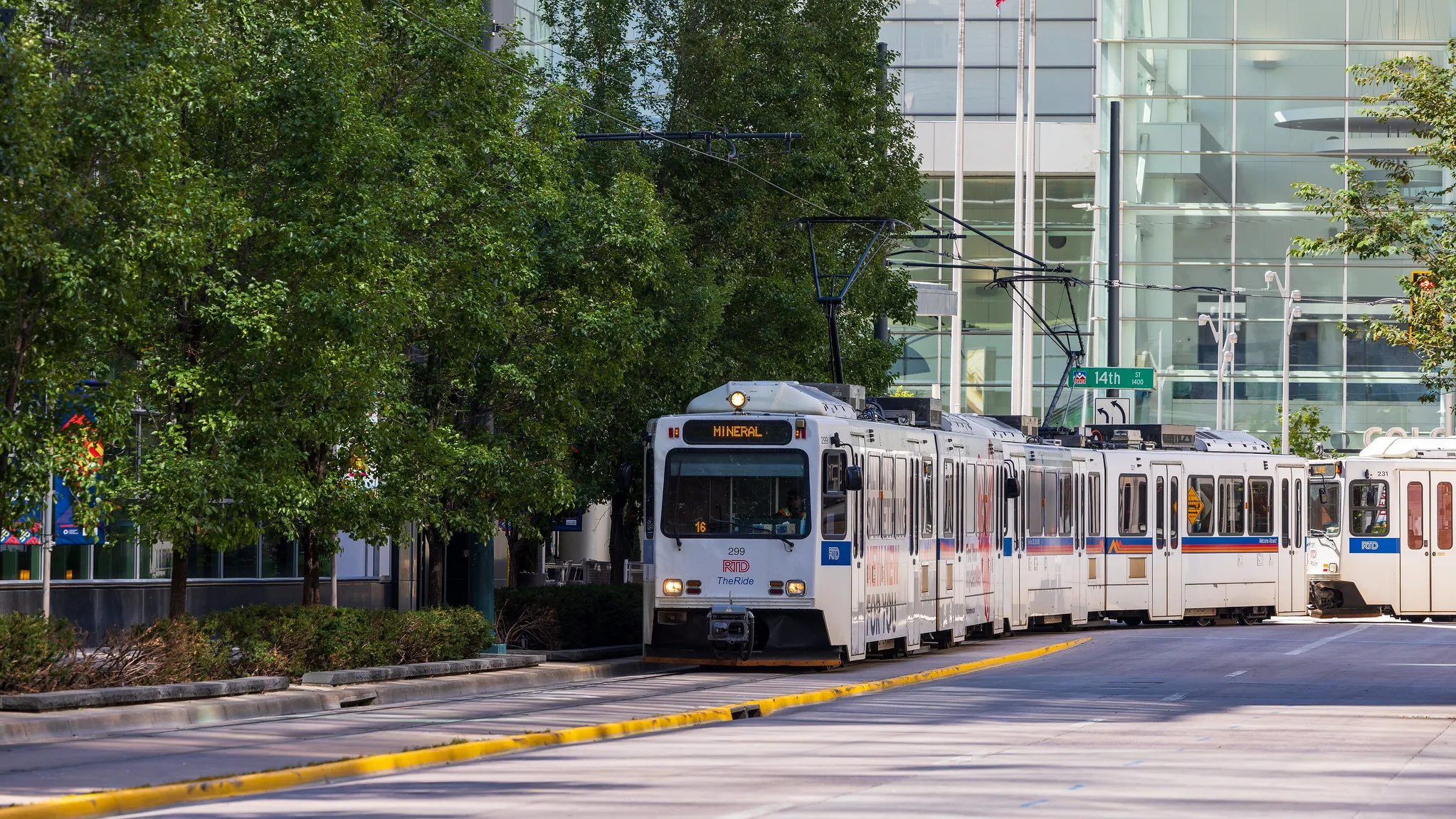 Photo of light rail train in Denver