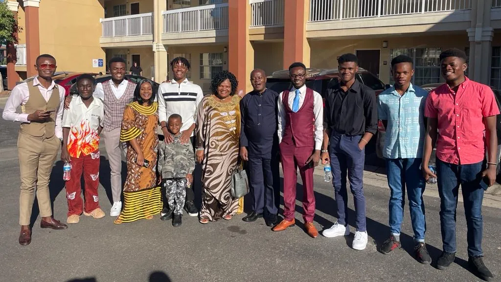 The Moboka family at their new home in Denver