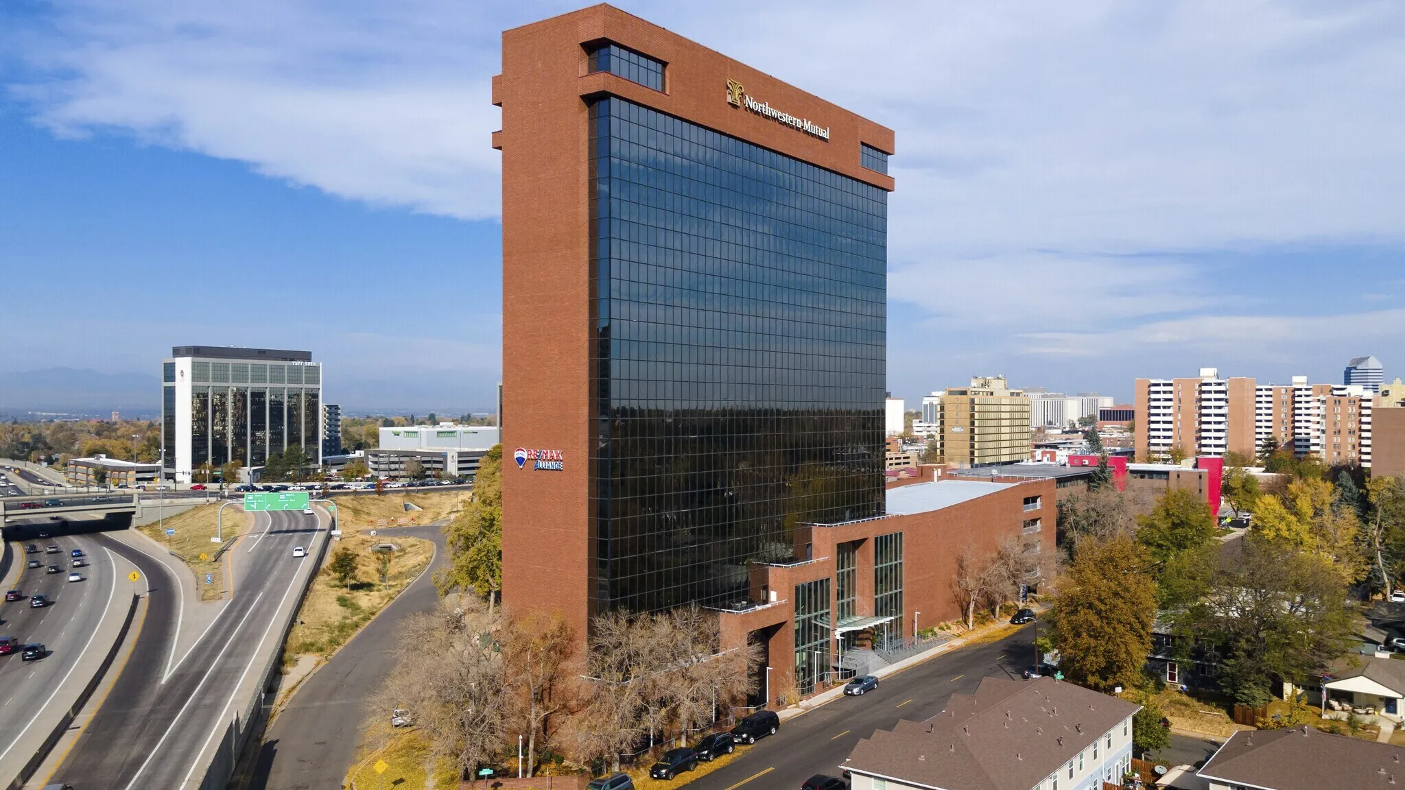 Aerial photo of the IRC in Denver office building