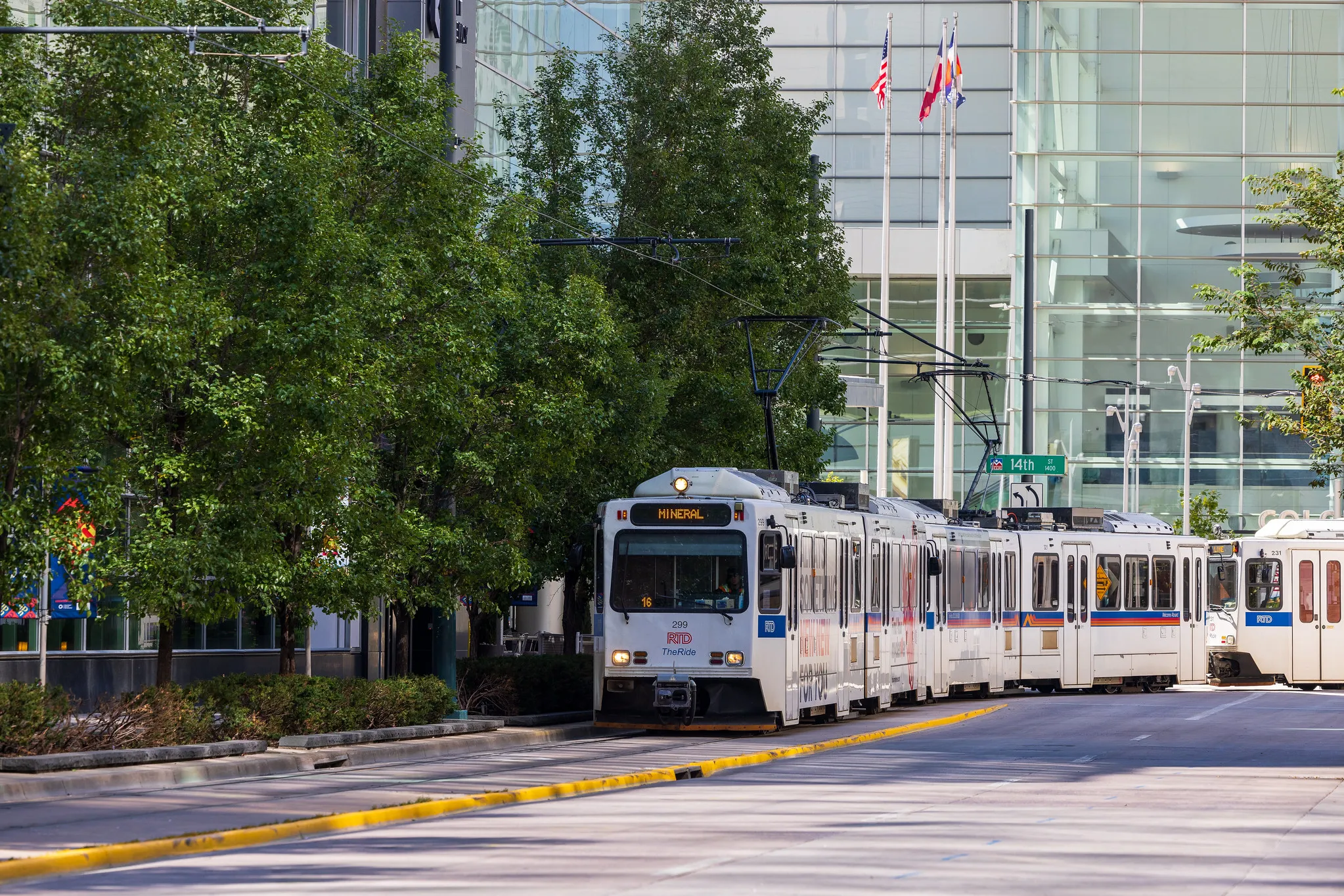 Photo of light rail train in Denver
