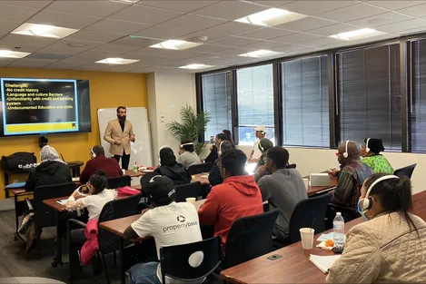 Clients attending a class